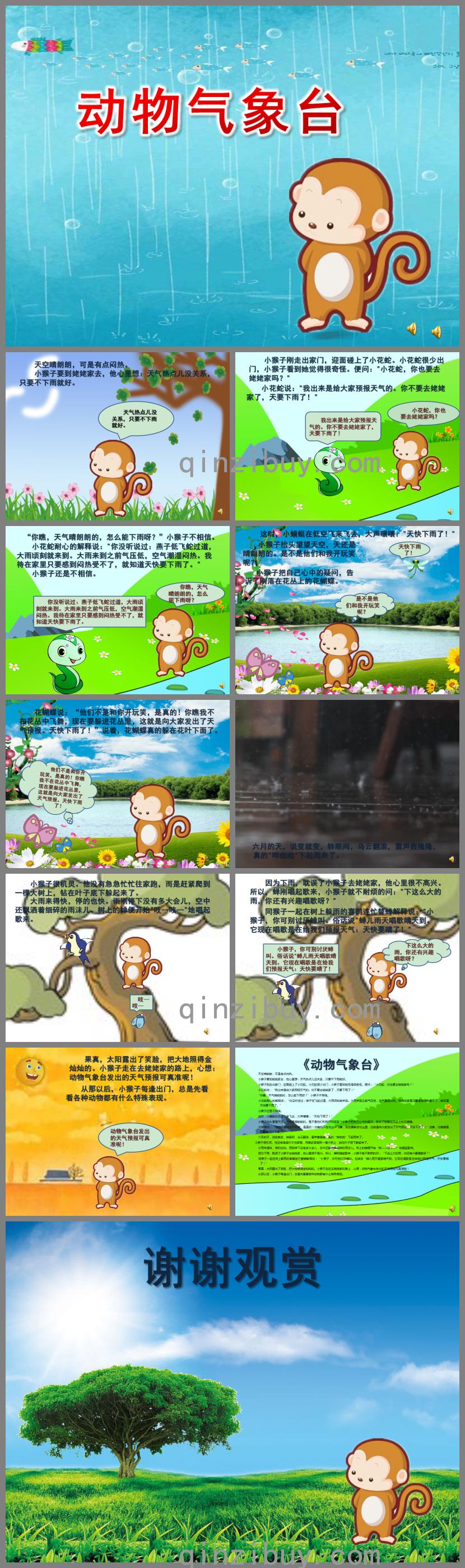 中班动物气象台PPT课件