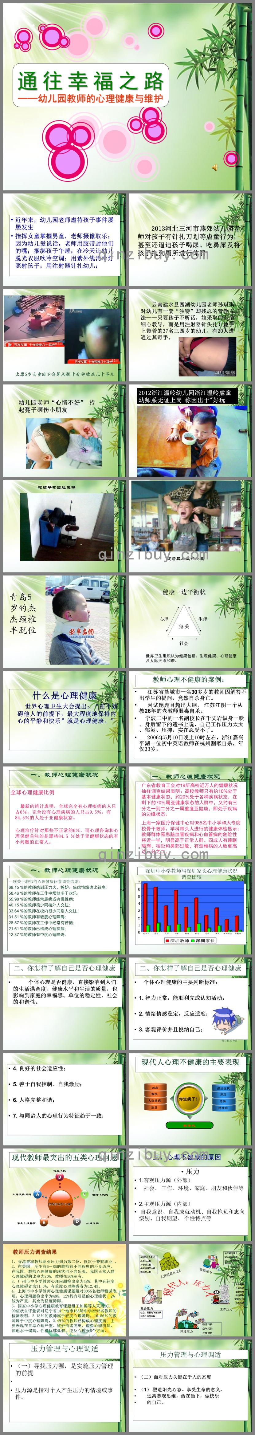幼儿园教师心理健康讲座PPT课件