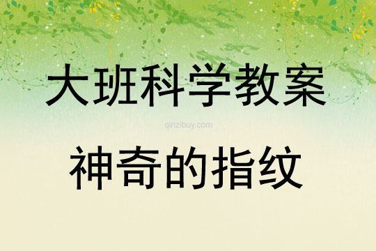 大班科学公开课神奇的指纹教案反思