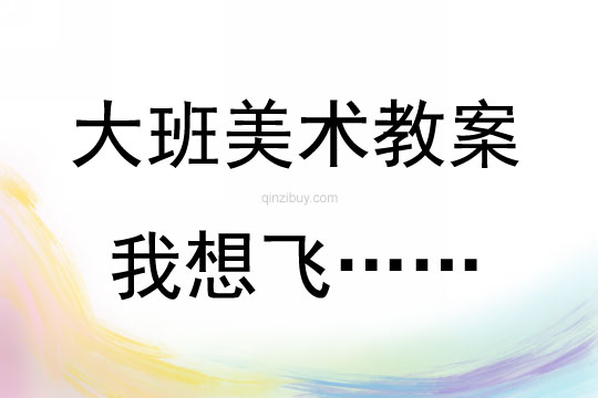 大班美术活动我想飞……教案反思