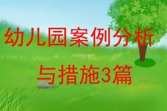 幼儿园案例分析与措施3篇
