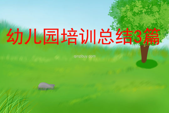 幼儿园培训总结3篇