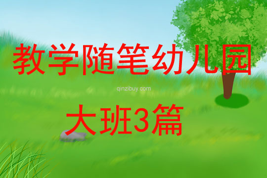 教学随笔幼儿园大班3篇