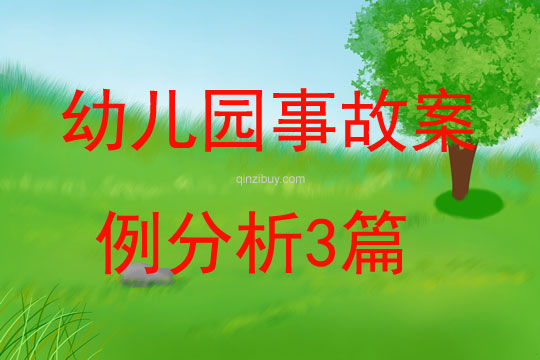 幼儿园事故案例分析3篇