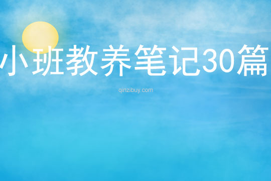 小班教养笔记30篇