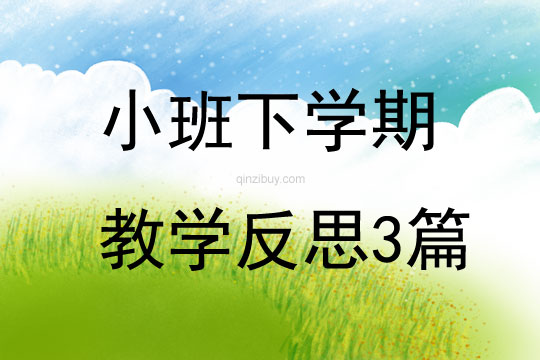 小班下学期教学反思3篇