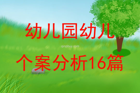 幼儿园幼儿个案分析16篇