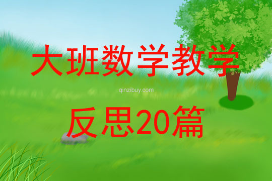 大班数学教学反思20篇