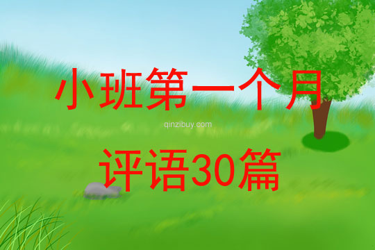 小班第一个月评语30篇