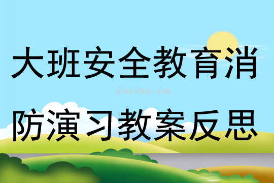 大班安全教育活动消防演习教案反思