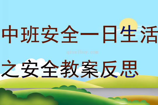 中班安全一日生活之安全教案反思