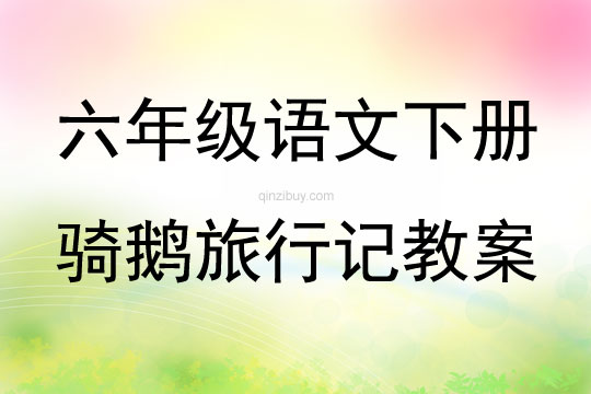六年级语文下册骑鹅旅行记教案