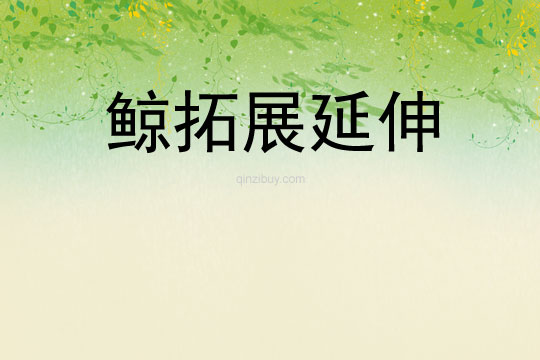 鲸拓展延伸