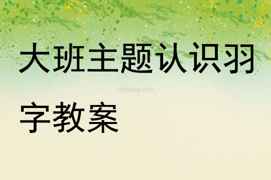 大班主题认识羽字教案