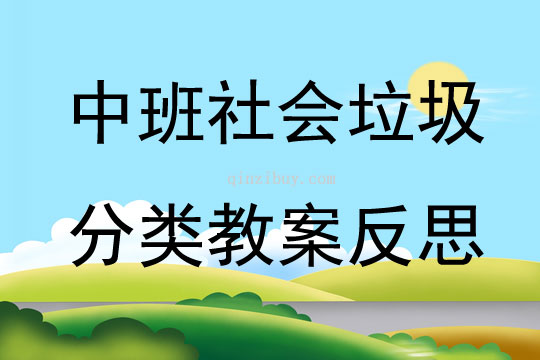 中班社会活动垃圾分类教案反思