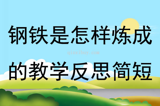 钢铁是怎样炼成的教学反思简短