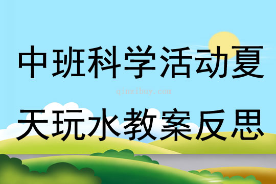 中班科学活动夏天玩水教案反思