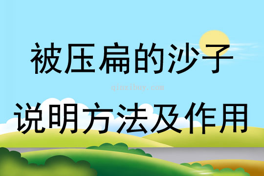 被压扁的沙子说明方法及作用