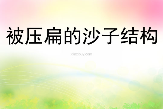 被压扁的沙子结构