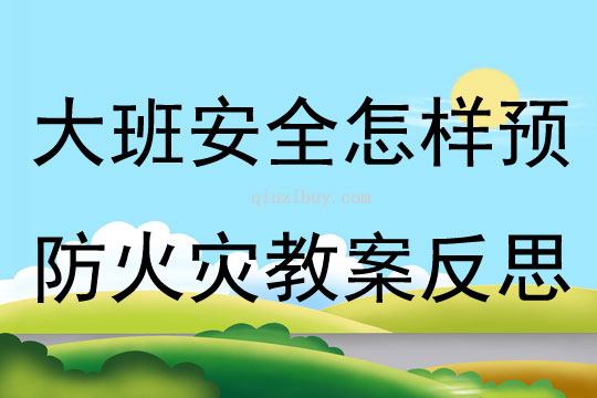 大班安全怎样预防火灾教案反思