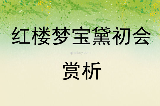 红楼梦宝黛初会赏析