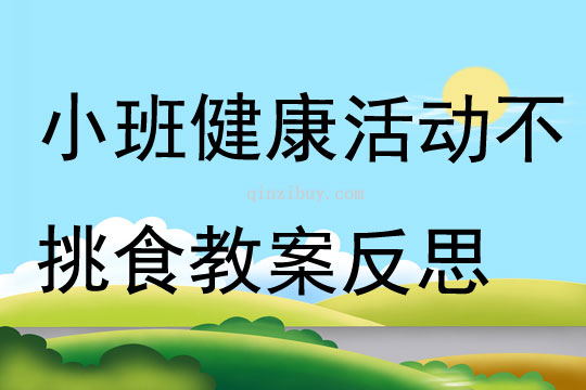 小班健康活动不挑食教案反思
