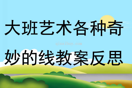 大班艺术各种奇妙的线教案反思