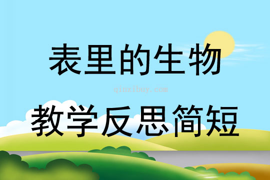 表里的生物教学反思简短