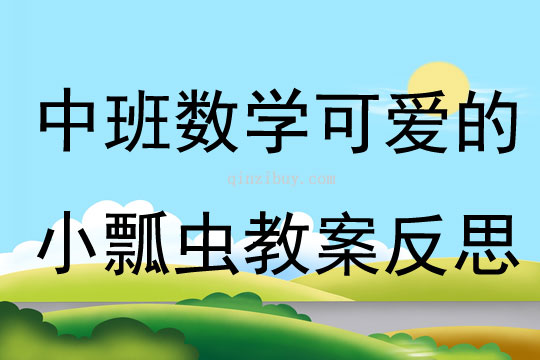 中班数学可爱的小瓢虫教案反思
