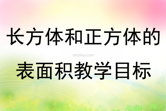 长方体和正方体的表面积教学目标
