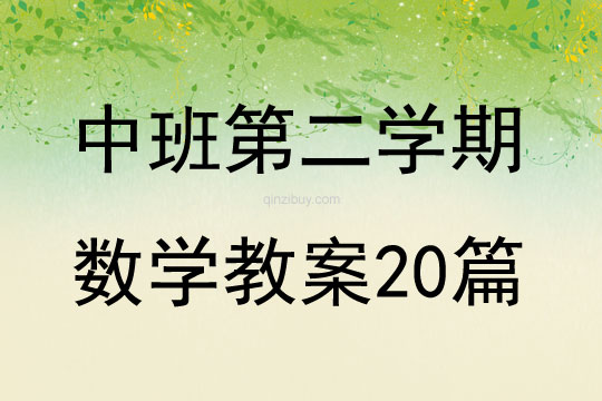 中班第二学期数学教案20篇
