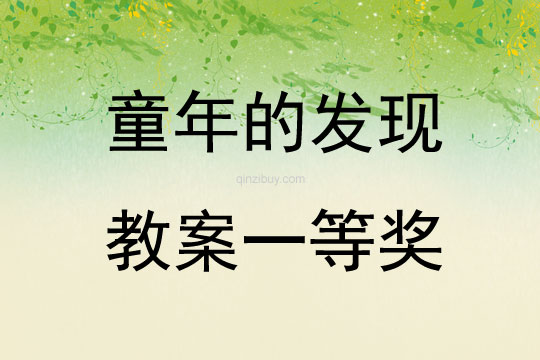 童年的发现教案一等奖
