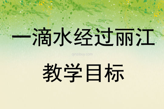 一滴水经过丽江教学目标