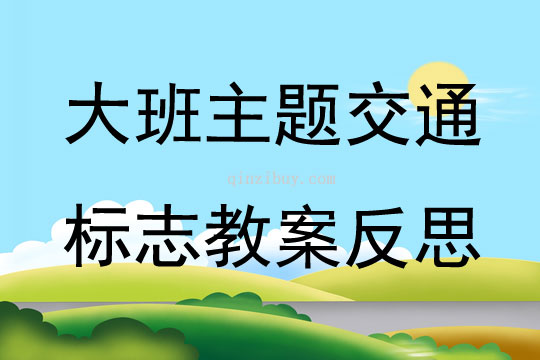 大班主题交通标志教案反思