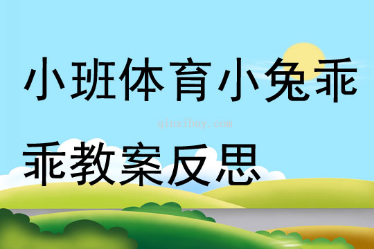 小班体育小兔乖乖教案反思