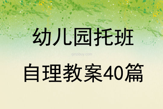 幼儿园托班自理教案40篇
