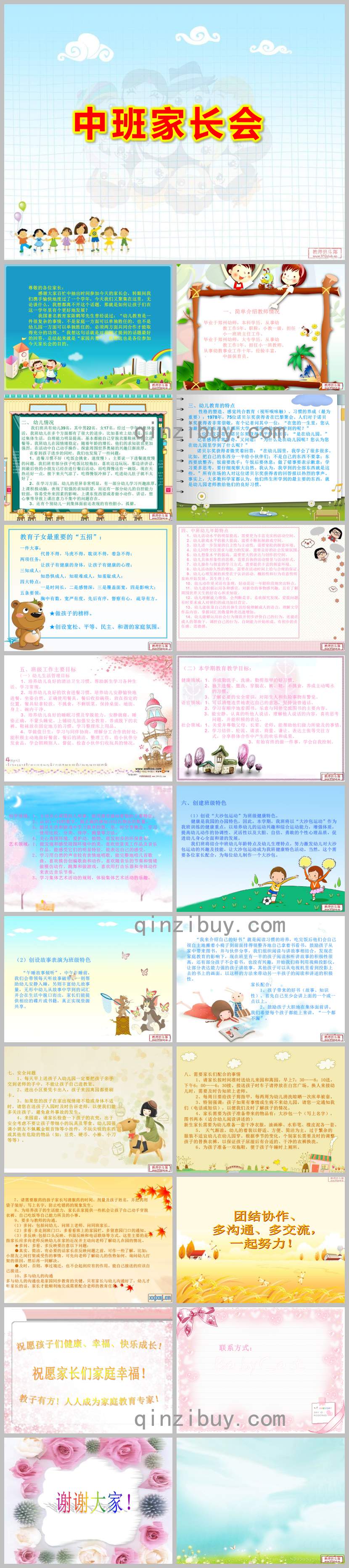 中班家长会课件PPT