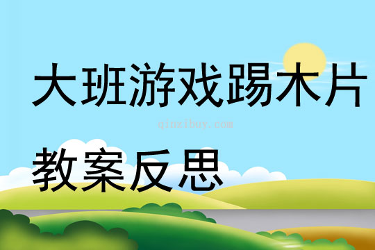 大班游戏踢木片教案反思