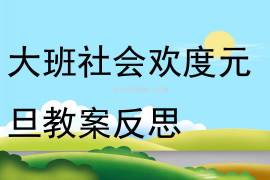 大班社会欢度元旦教案反思