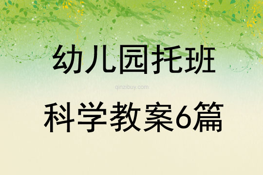 幼儿园托班科学教案6篇