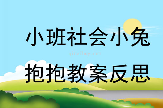 小班社会公开课小兔抱抱教案反思