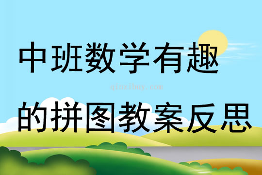 中班数学有趣的拼图教案反思