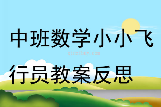中班数学小小飞行员教案反思