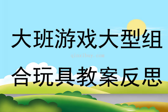 大班游戏大型组合玩具教案反思