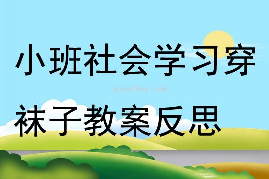 小班社会优质课学习穿袜子教案反思