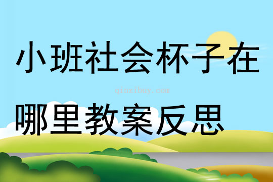 小班社会杯子在哪里教案反思