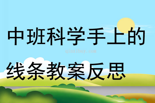 中班科学手上的线条教案反思