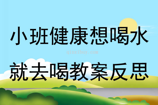 小班健康想喝水就去喝教案反思