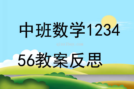 中班数学123456教案反思