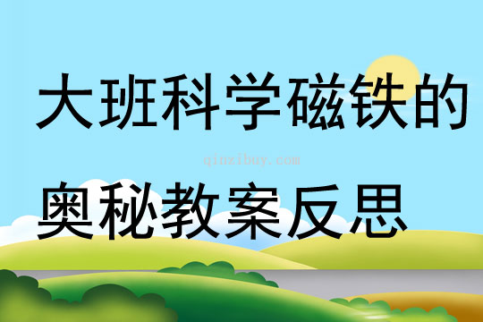 大班科学优质课磁铁的奥秘教案反思
